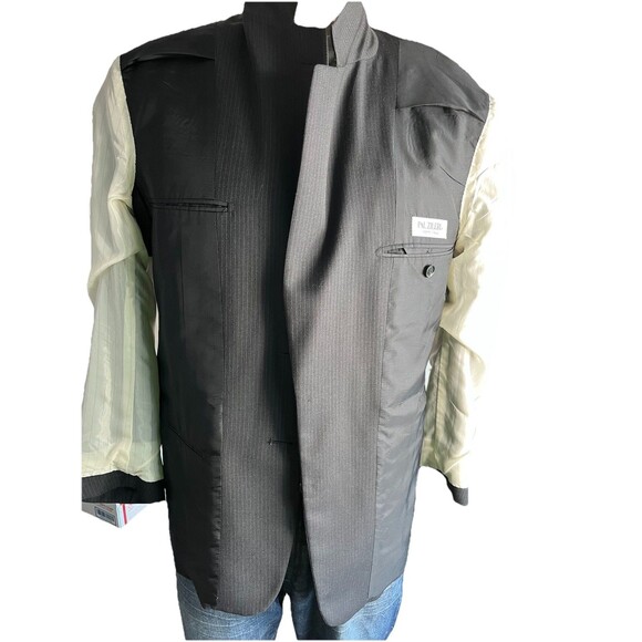 PAL ZALERI Men 38-40R Blazer Designer Wool Pinstripe Suit Jacket Made In Italy - Picture 8 of 16